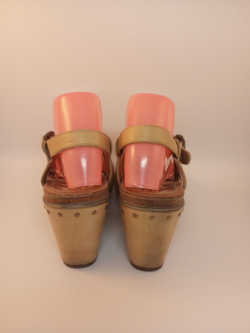Dansko Women's Beige Leather Wedge Strappy Sandals Sz 39 US 8.5 - Picture 5 of 9